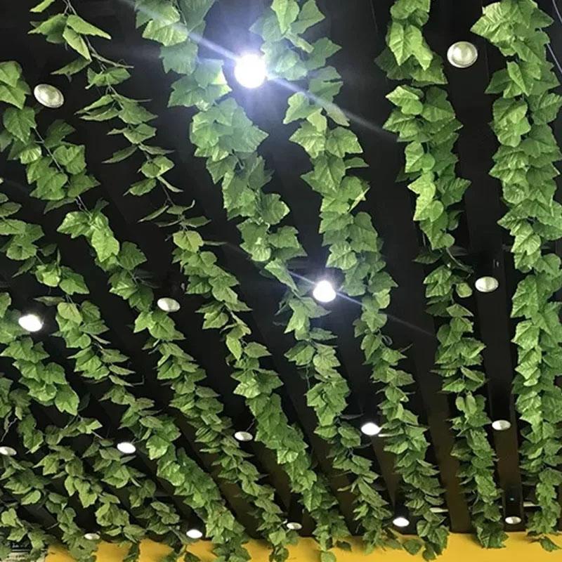 Fake Vines for Room Artificial Ivy Garland Hanging Plants Faux Greenery Leaves Bedroom  Aesthetic for Wall Wedding Party Decor