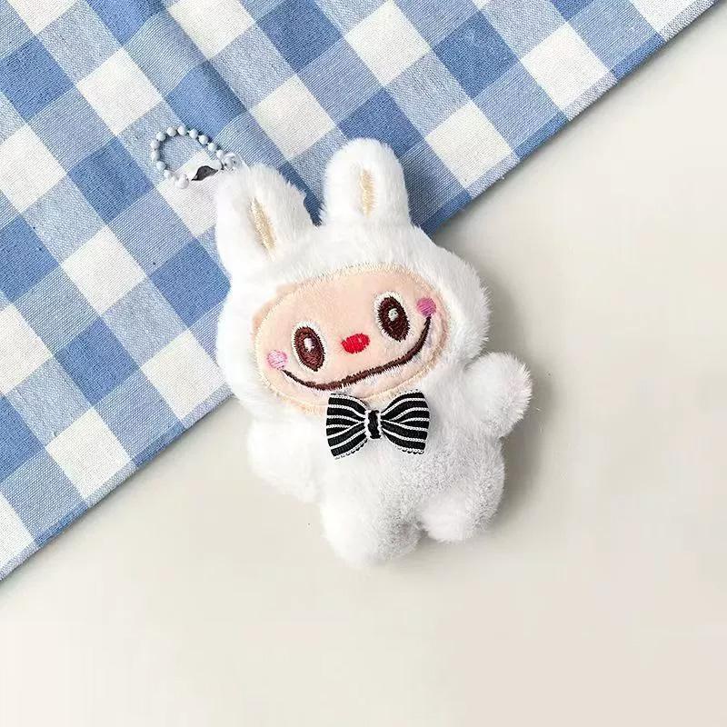 1PC Trendy Doll Cute Cartoon Rabbit Backpack Pendant Key Ring Holiday Gift Bag Pendant Plush Doll Keychain