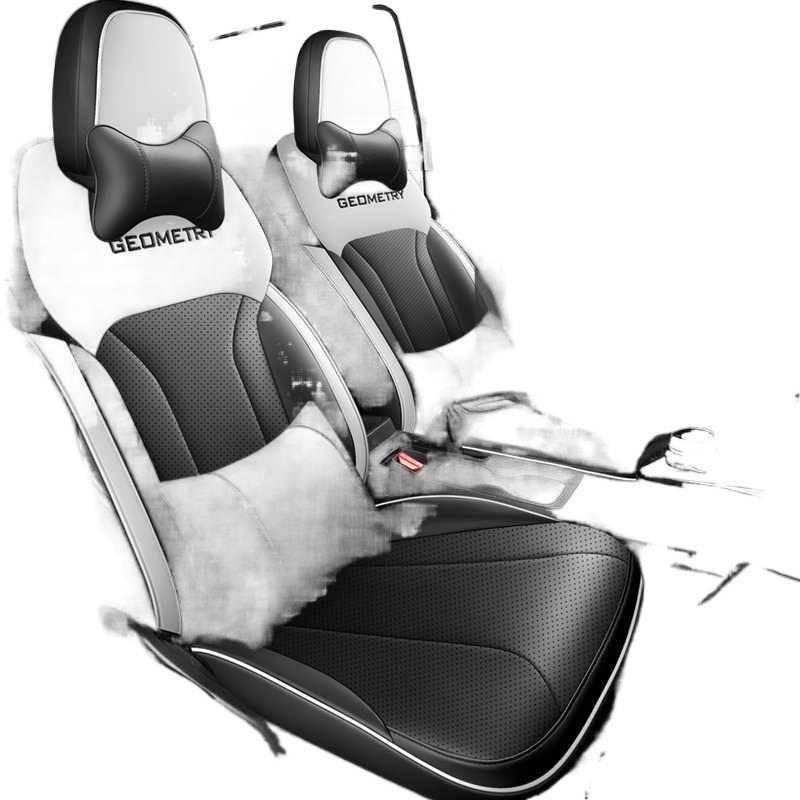 Geometry E Uniwersalne Skórzane Pokrowce na Fotele Samochodowe - Pełne Pokrycie, Na Wszystkie Pory Roku