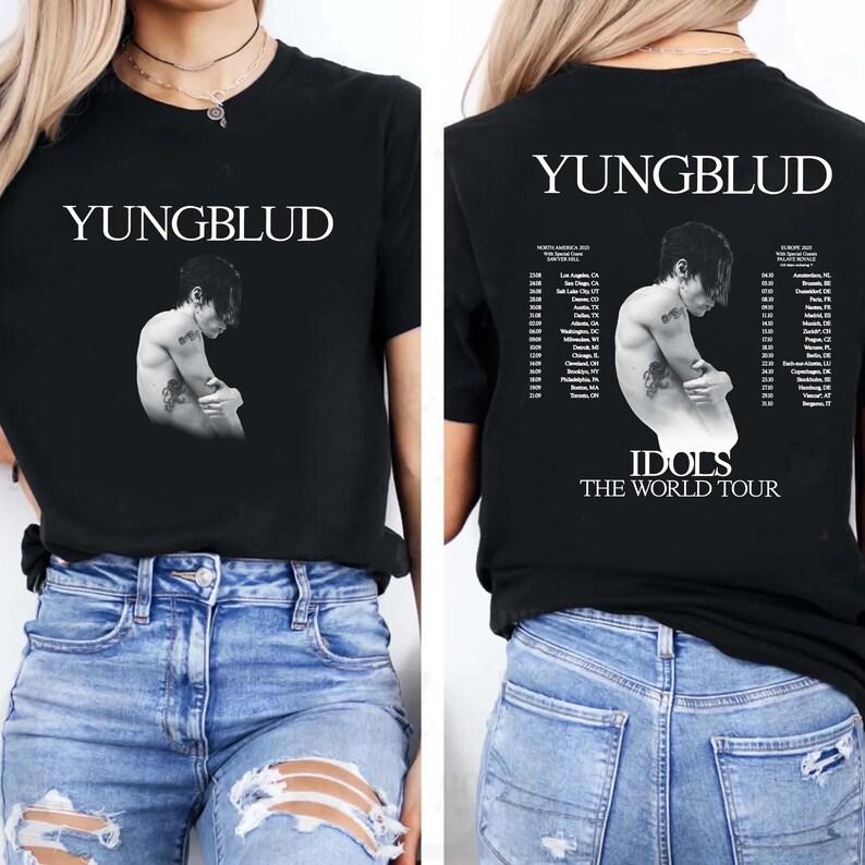 Hot Yung Blud New Album Cover Poster Graphic Print T-shirt Men Women Streetwear Fashion O-Neck Short Sleeve Summer New Tee Loose Casual Oversized Top