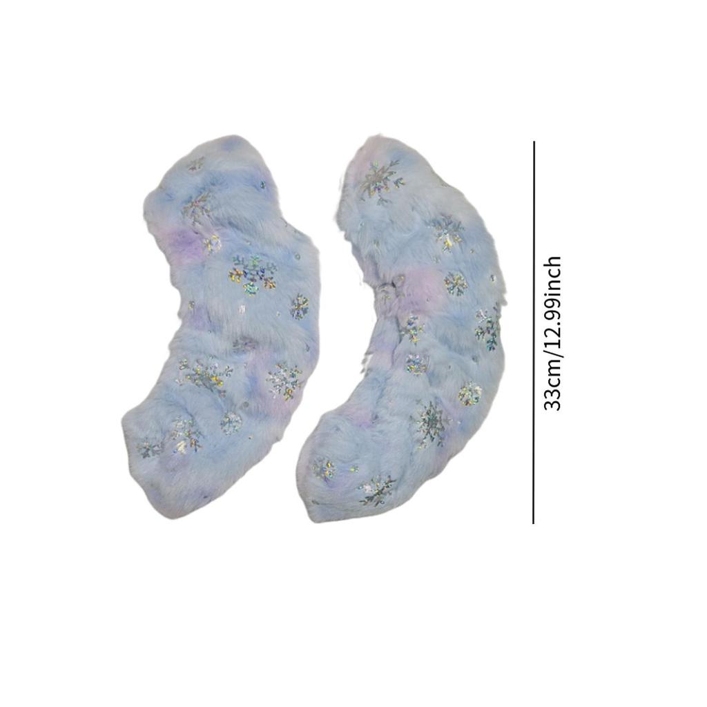 Artistic Figure Skate Blade Guards Flannel Plush Cover Protection for Ice Skates Hockey Adults Kids