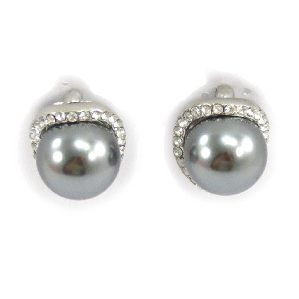 Les Trésors De Lily [J6816] – Graue Designer-Ohrringe „Sissi“.