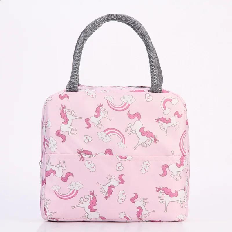 Portable Insulated Thermal Cooler Lunch Bag Box For Women Girls Kids Children Food Fresh Tote Cartoon Pouch