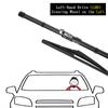 Für Toyota Aygo AB40 Peugeot 108 Citroen C1 2014 ~ 2022 Vorne Hinten Fenster Wischer Klingen Cutter Set Auto reinigung Zubehör