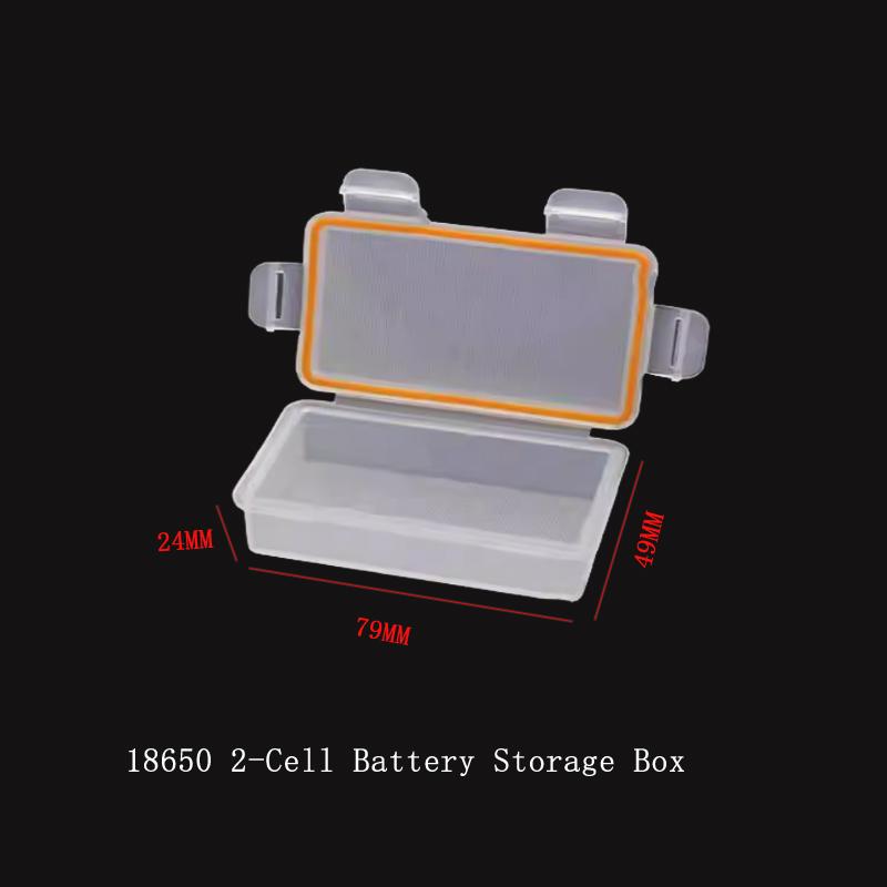 

18650 Battery Waterproof Box 2/4 Sections Transparent Pp Material Protective 2-In-1 Dustproof And Moisture-Proof Storage Box