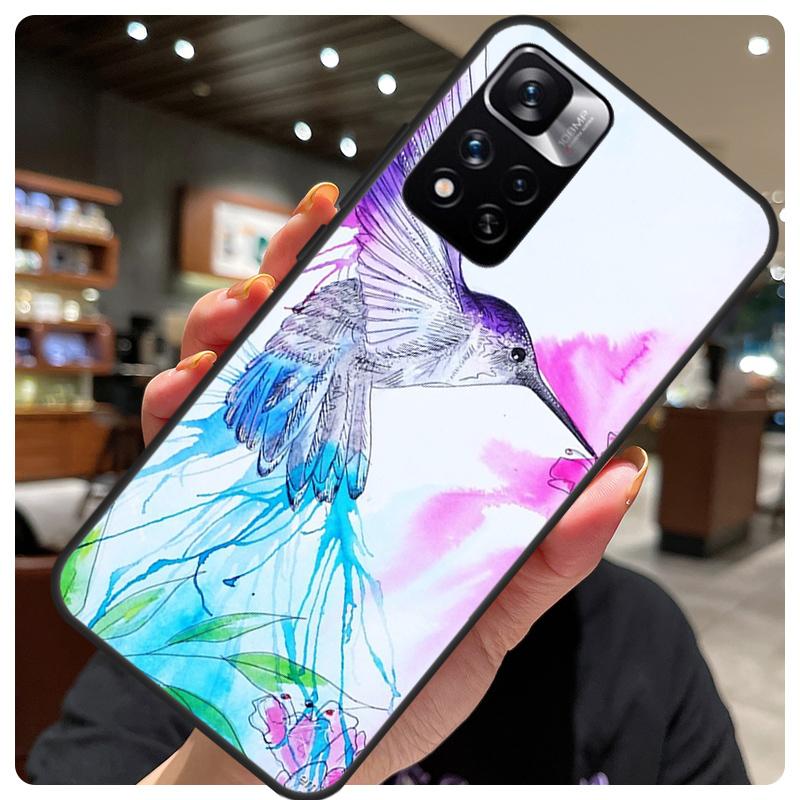 Hummingbird For Redmi Note 11 Pro Case For Redmi Note 12 8 9 10 Pro 8T 9S 10S 11S 12S 12C 9C 10C Coque