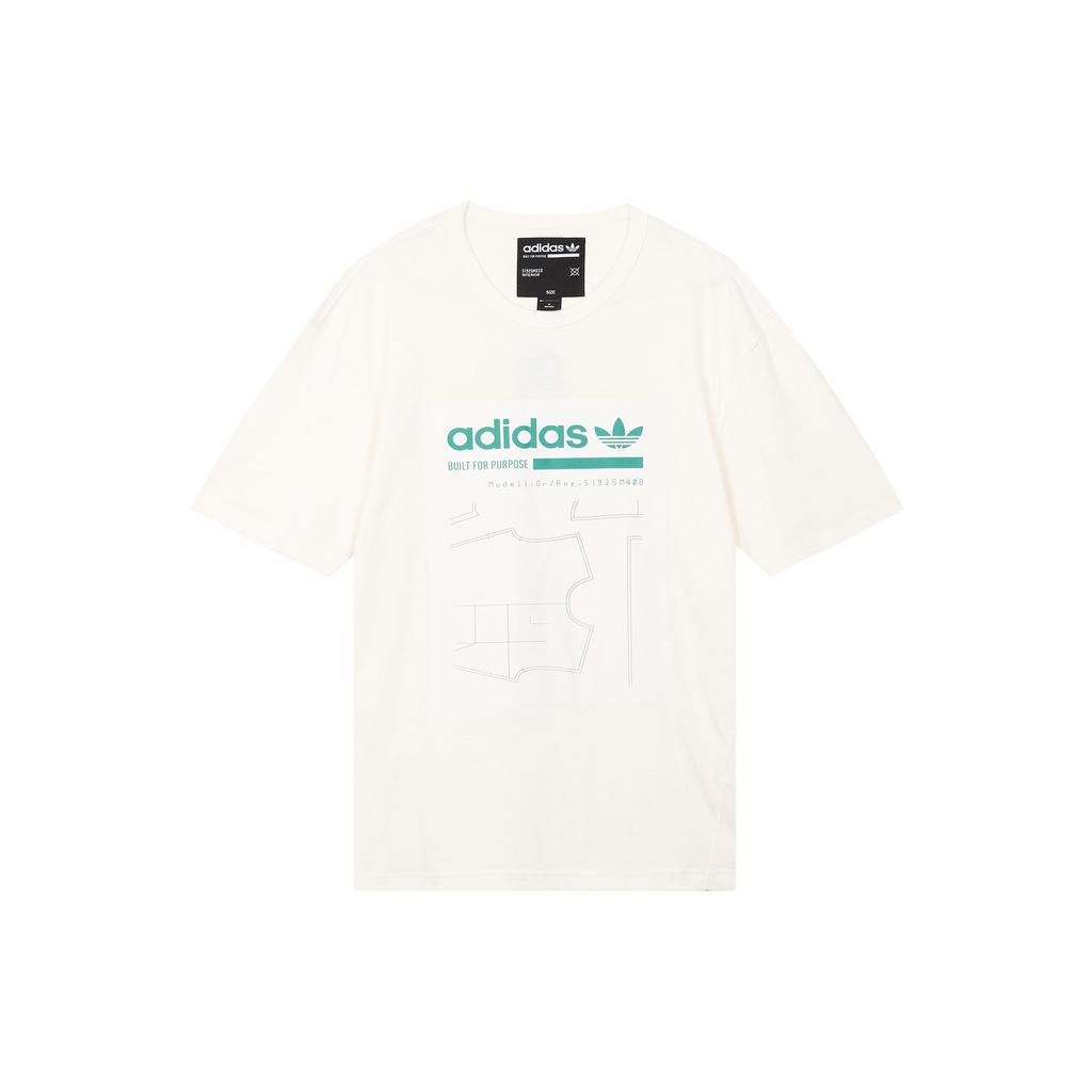 Adidas Originals Trefoil Graphic Tee Short Sleeve Men Tops White DV1911