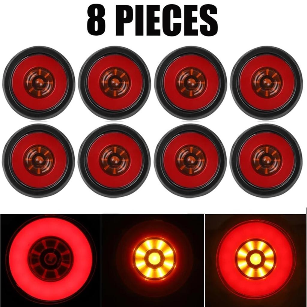 Tail Lamp 4" Round LED Tail Light Car Stop Brake Tail Light Running Lamp