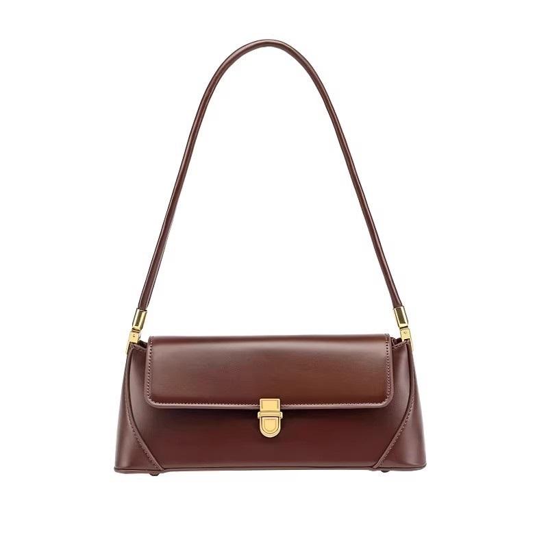 High-end Bag, Western Style Texture, Fashion Retro Baguette Underarm Bag, All-match One-shoulder Messenger Bag Trend