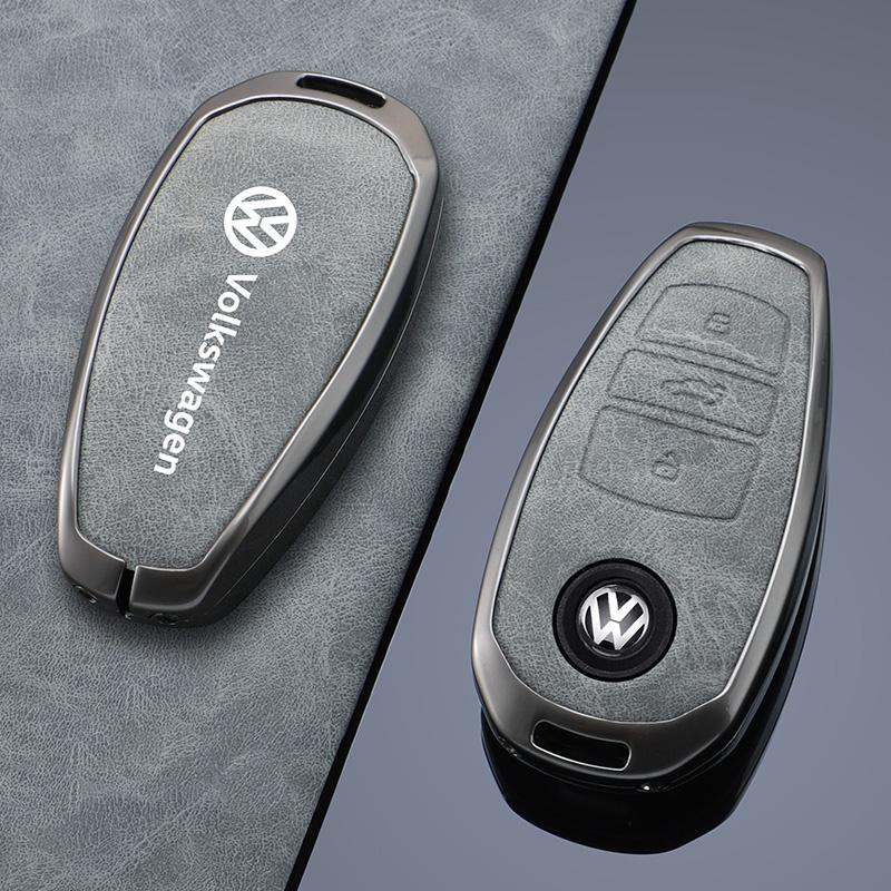 ABCD1 Zinc Alloy Car Smart Key Case Cover Keychain Shell for VW Volkswagen Touareg 2011 2012 2013 2014 2015 2016 2017 2018 Accessories
