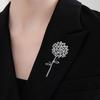 Fashionable Sophisticated Dandelions Lapel Pin with Dripping Oil Designs Contrast Accessory for Party Supplies Costumes
