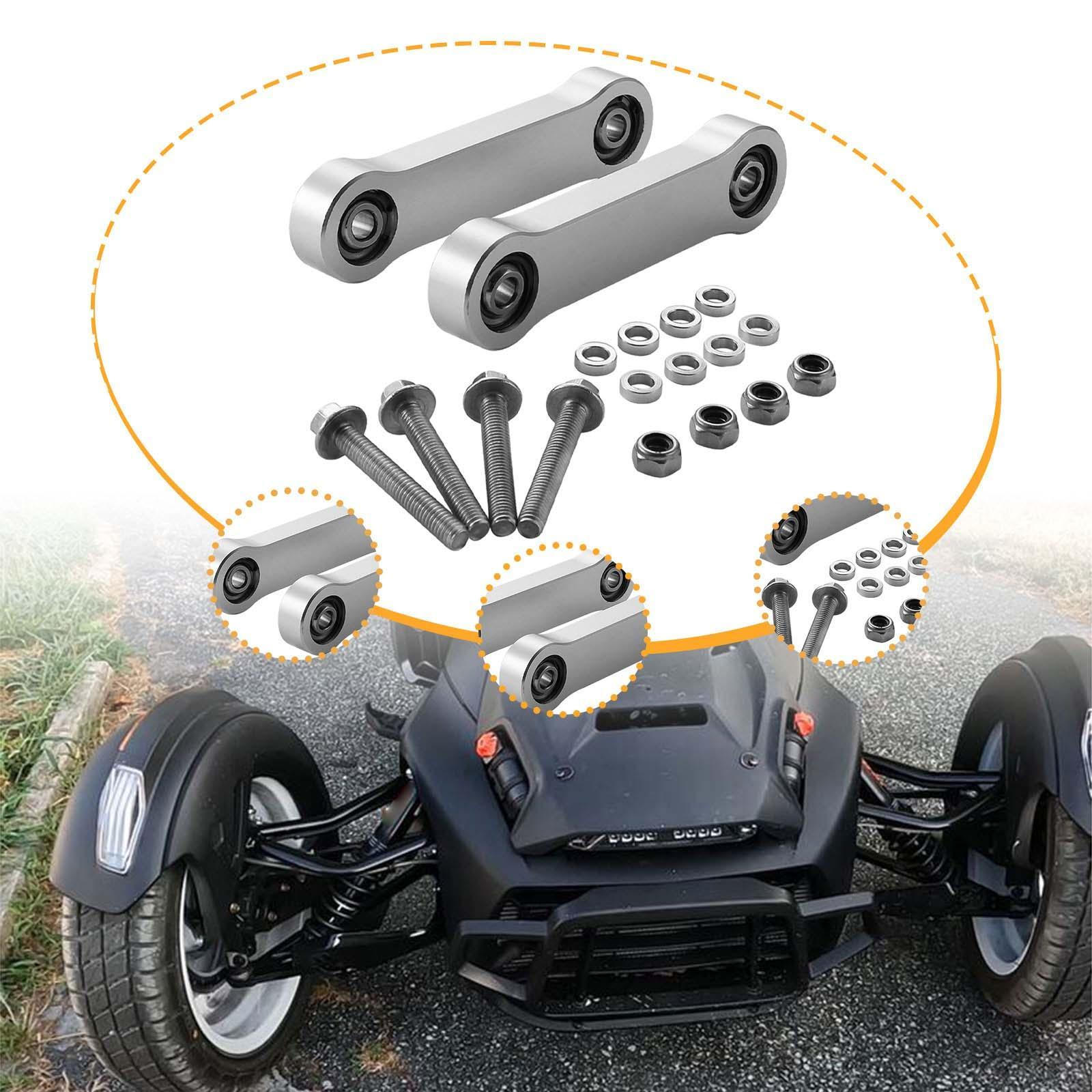 

2 Штуки Передні Стійки Стабілізатора Поперечної Стійкості Деталі Алюмінієвий Сплав Зносостійкі Високопродуктивні Практичні срібний