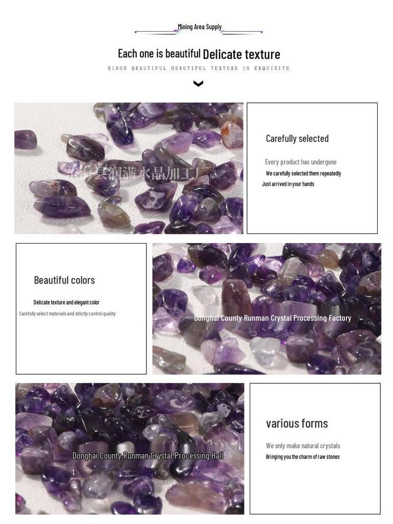 Amethyst Crystal Chips: Decorative Small Stones for Aquariums & Planters