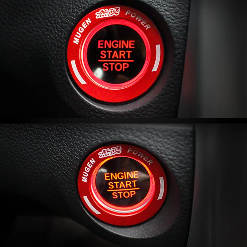 Onami CIV62-R Honda Civic Engine Start Ring Interior Panel Interior Parts Accessories Honda 10th Generation CIVIC FC1/FK7 Aluminum 1P (Red)