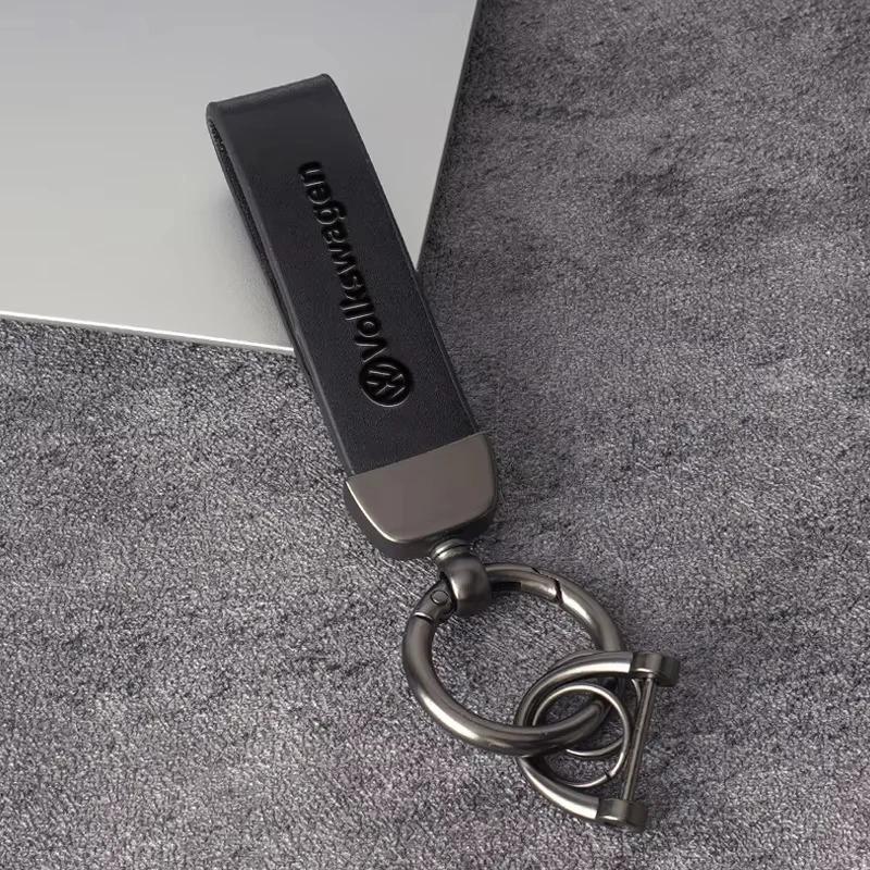 Car Key Chain Leather Key Ring For Volkswagen Golf Tiguan Jetta Transporter Passat Polo Touran VW GTD Scirocco GTI Keychain Qx0