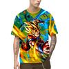 2024 Summer Men New Hot Anime Goku Vegeta All Over Print Cosplay Men Street T-Shirts Unisex Top Short Sleeve