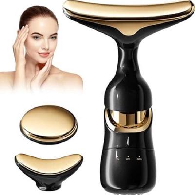 Massageador Facial Multifuncional, Massageador de Beleza 3 em 1 para Rosto e Pescoço, Massageador Facial para Cuidados com a Pele, Cuidados com a Pele Melhora Pele Radiante
