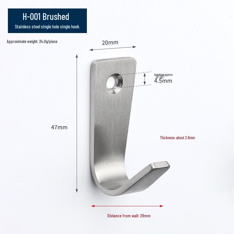Stainless Steel Bathroom & Wardrobe Coat Hook