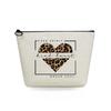 Women Leopard print lettering Print Cosmetic Bag Toiletries Organize Travel Storage Case 6731 KTB