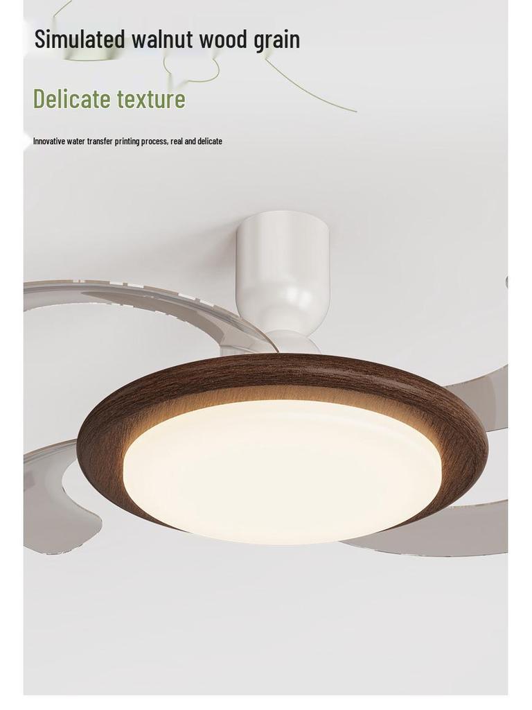 Minimalist Chinese-Style Silent Ceiling Fan with Light & Full Spectrum Eye Protection for Bedrooms & Restaurants