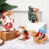 Charm Mouse Resin Decoration Mouse Sculpture for Adding Festival Touch to Home or Office Miniature Christmas Models