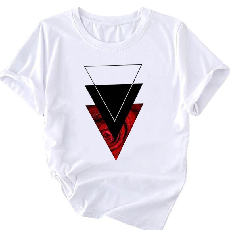 Mingxin cross-border supply chain loose large-size T-shirt round neck short-sleeved women's tide brand European and