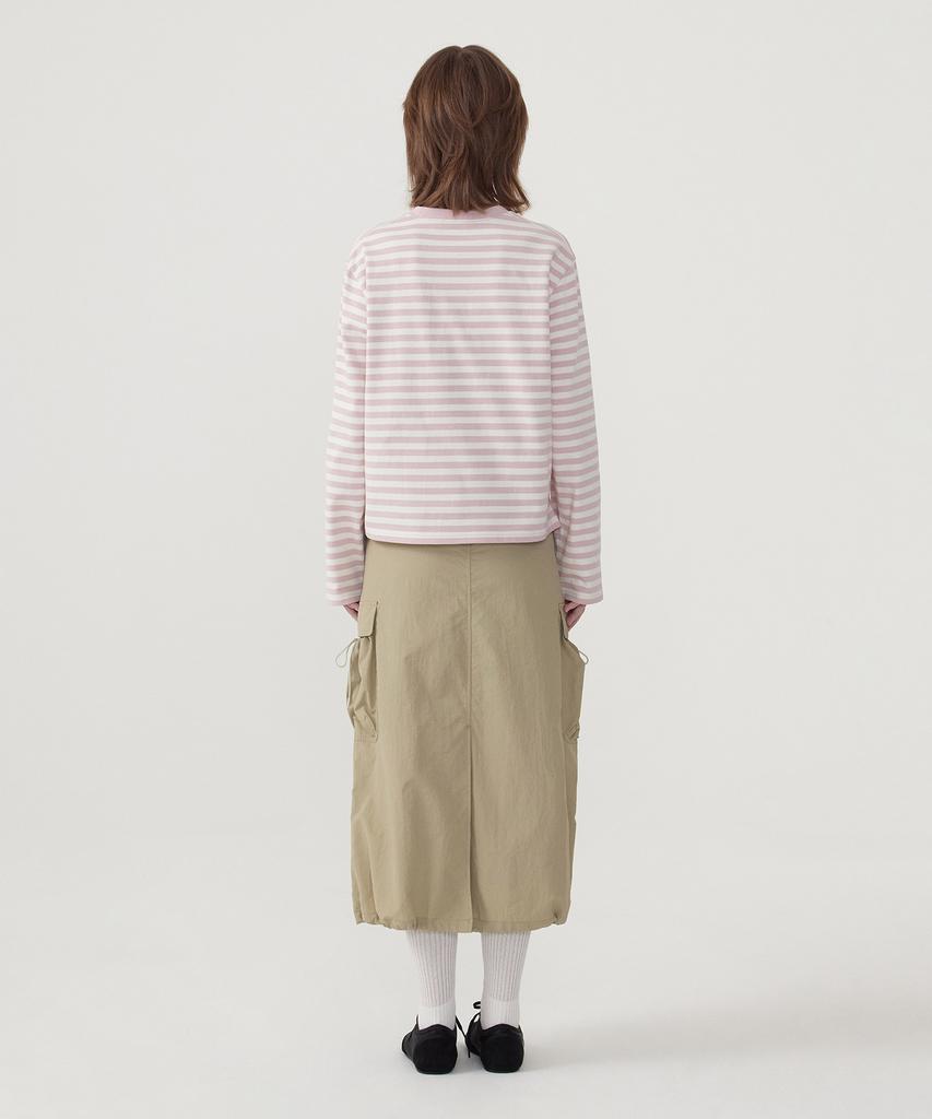 COVERNAT WOMAN Striped Long Sleeve Light Pink