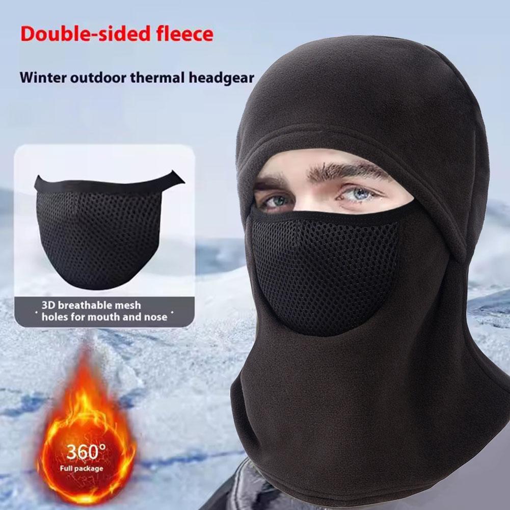 Skiing Riding Windproof Helmet Warm Liner  Thickened Polar Fleece SkiMask For Men & Women Running Bicycle Bike Warm Hats