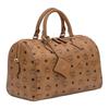 MCM Ella Integriertes Buchstabenlogo Geprägte Canvas-Tragetasche Mittel Damen-Handtaschen Braun MWBFAEA01CO001