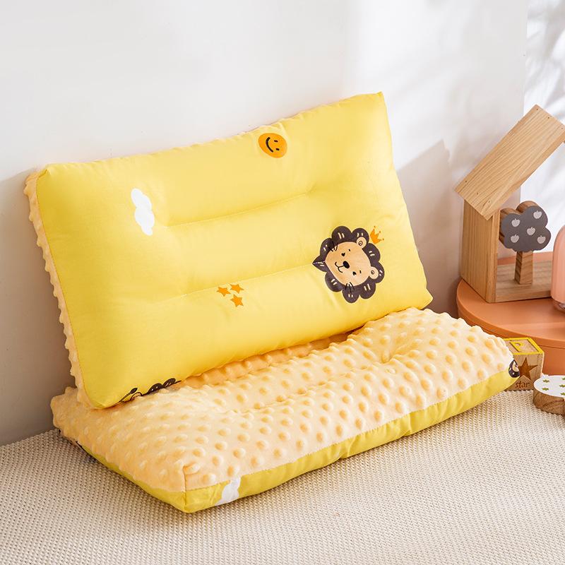 1pcs AB Double-sided Children's Sleep Pillow 3D Three-dimensional Bean Velvet Kindergarten Pillow Core Breathable and Dry Cartoon Printed Pillows