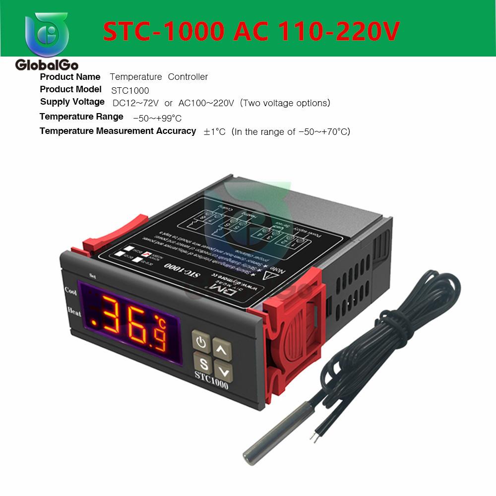 STC-1000 3000 3008 Digital LED Temperature Controller Temperature Sensor Relay Heating Thermoregulator Cooling Heater Thermostat