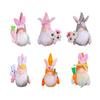 Easter Faceless Gnome Rabbit Doll Spring Easter Festival Party Home Decorations Kids Gift Favor Rabbit Carrot Ornament