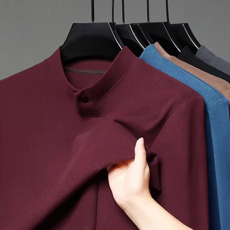 2025 German Velvet Stand Collar Slim-Fit Sweatshirt: Warm, Casual, Long-Sleeve, Solid Color