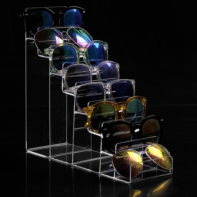Acrylic Display Stand Multi-layer Step-shaped Wallet Holder Mobile Phone Case Holder Leather Clip Stand Transparent Base