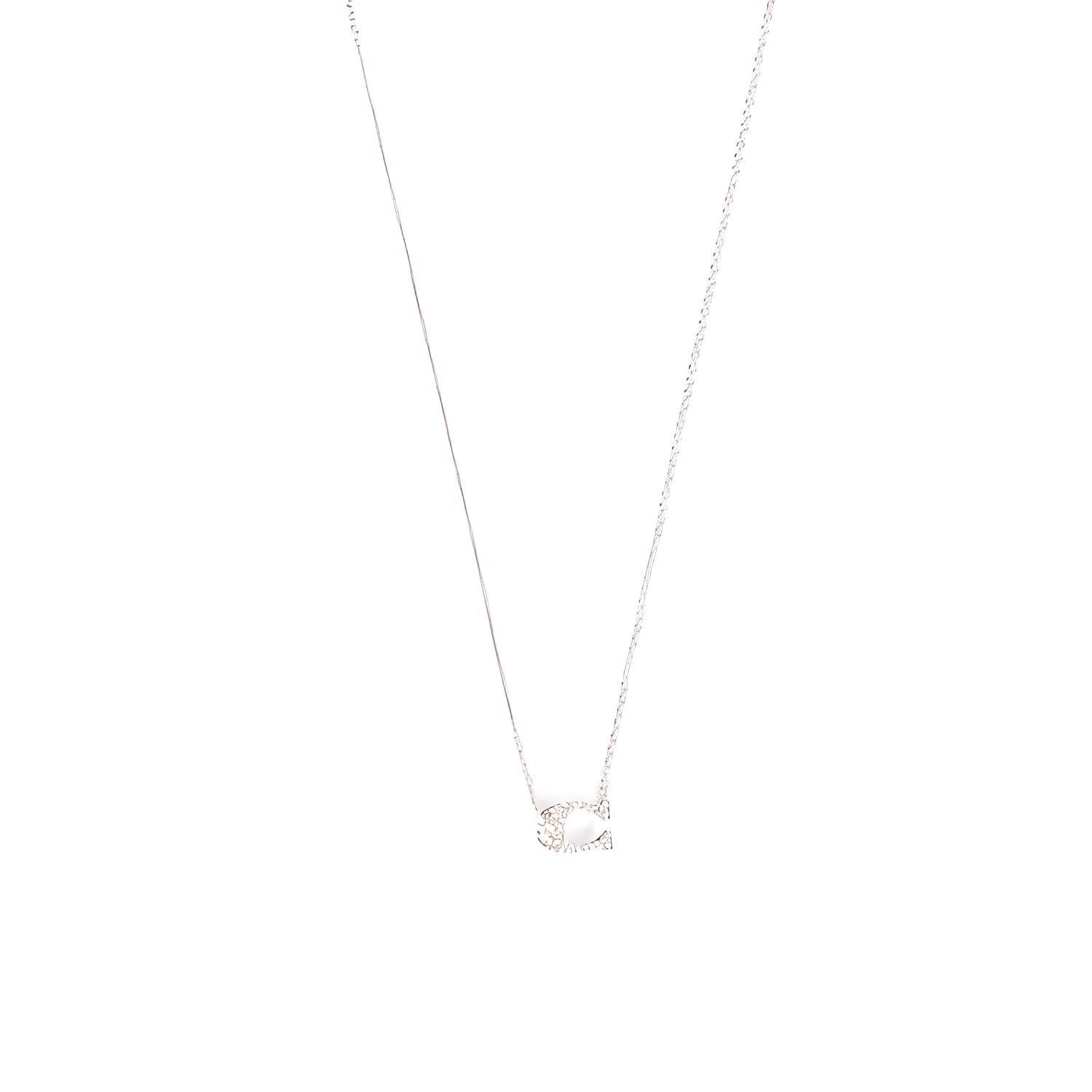 Coach Personalized Design Rhinestone Necklace Women necklaces Silver 91433SLV F,Silver