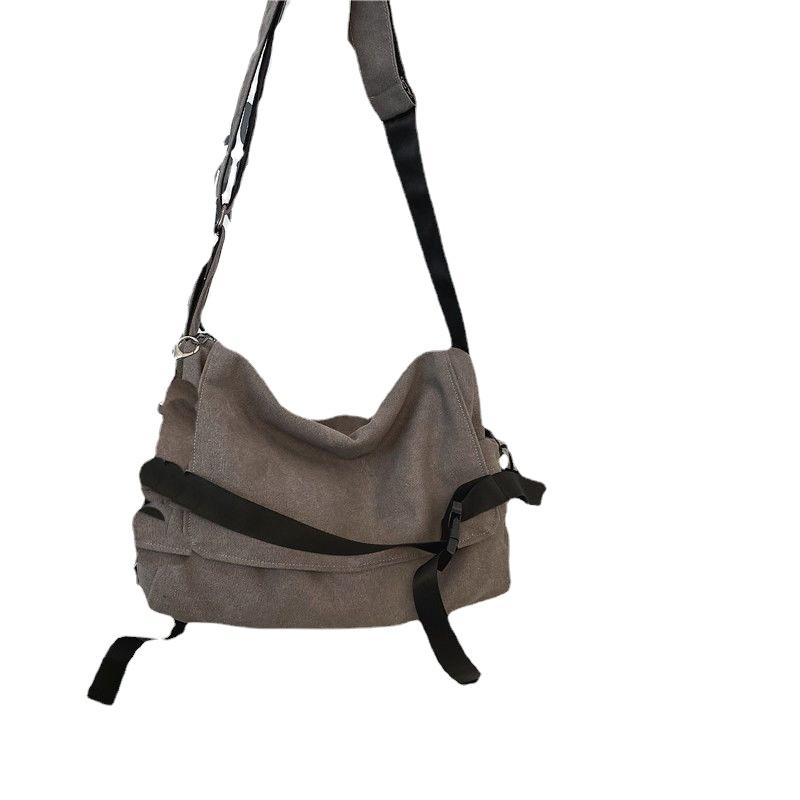Sac messager en toile pour femmes, sacs à main de grande capacité, sac à bandoulière pour jeunes filles, sacs d'école pour étudiants, sacs à bandoulière tendance pour hommes