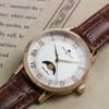 Salvatore Marra Women's Moon Phase Watch, Model SM26151, 34mm, Pink Gold & Silver, Leather Strap, Limited Edition