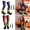 2x Halloween Witch Legs with Stakes Party Haunted House with Shoes Indoor Outdoor Scary Wicked Witch Legs Halloween Decoration