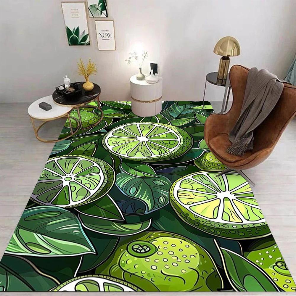 Colorful Fruits Artistic Carpet Living Room Sofa Carpet Home Decoration Bedroom Carpet Lounge Kitchen Coffee Table Floor Modern