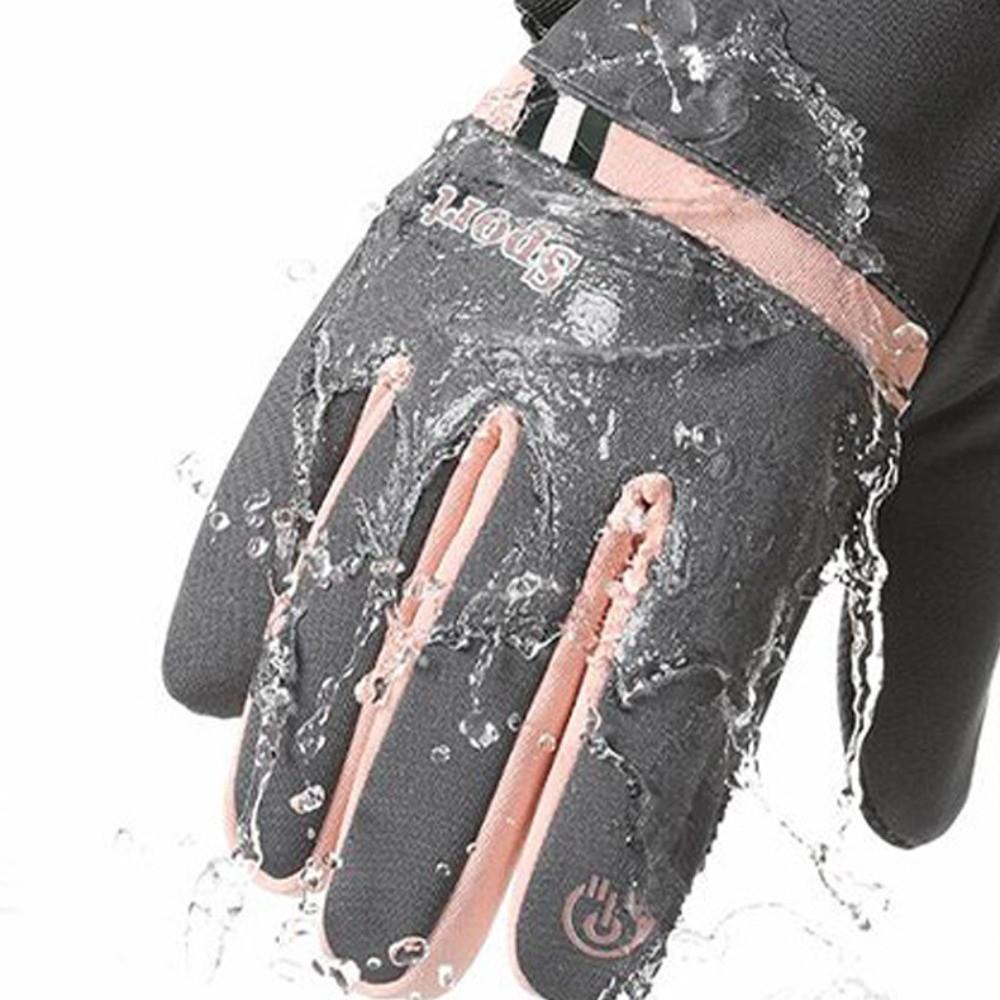 Thermal Fleece Winter Cycling Gloves Lock Buckle Warm Outdoor Gloves Thick Cycling Gloves  Sports