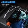 Double USB Car ChargersSocket 4.8A Phone Charge Outlet Power Adapter Suitable for Motorbike Boat Marine Truck ATV Camper
