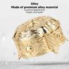 Golden Metal Jewelry Box Innovative Light Luxury Shell Flower Round Trinket Storage Box For Ring Earring Jewelry Wedding