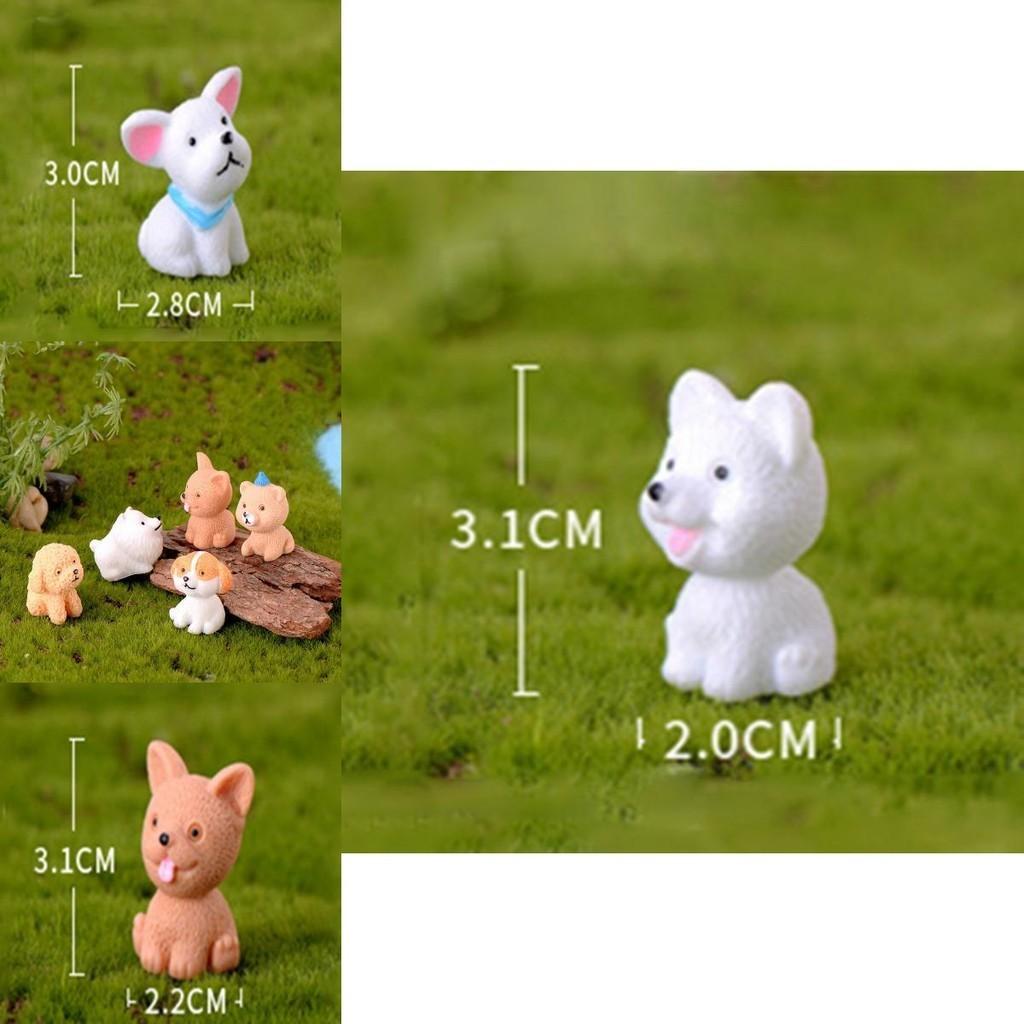 Cute Mini Resin Dog Dolls 12 Style Handicraft Ornaments Ideal For Micro Landscape Decor