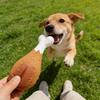 Robustes quietschendes Hundespielzeug für aggressive Kauer Unzerstörbares Trommelstock-Wurstförmiges Latex-Kauspielzeug für kleine, mittlere und große Rassen