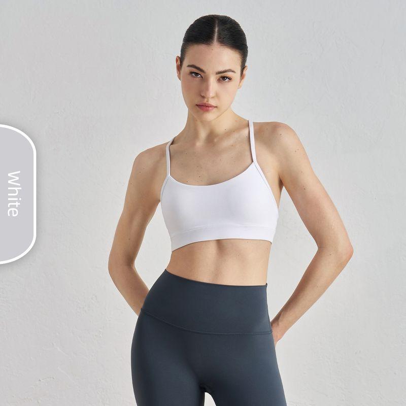 2025 Spring and Summer New Sexy Beauty Back Sports Vest Women's Chest Pad Shockproof Push-up Yoga Intimates Workout Bra