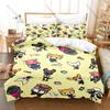 Personality Aggretsuko Anime Bedding Set New Soft Duvet Cover Pillowcases Cute Red Panda Print Bed Set for Kids Adults Bedroom D