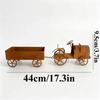 Rusty Vintage Metal Tractor Planter with Wheels Rustic Farmhouse Decorative Truck Carriage for Plants & Floral Displays