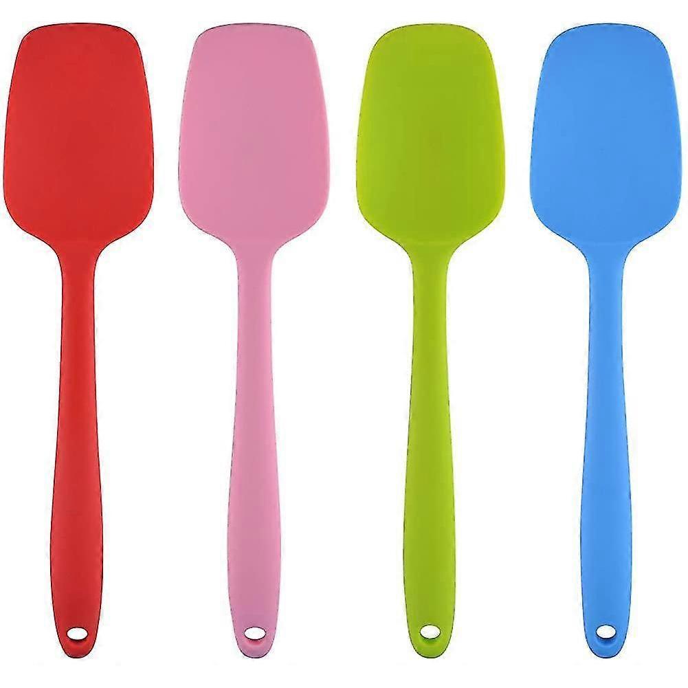 Dough Scraper Set Heat-resistant Up To 500 F Silicone Spatula With Metal Core