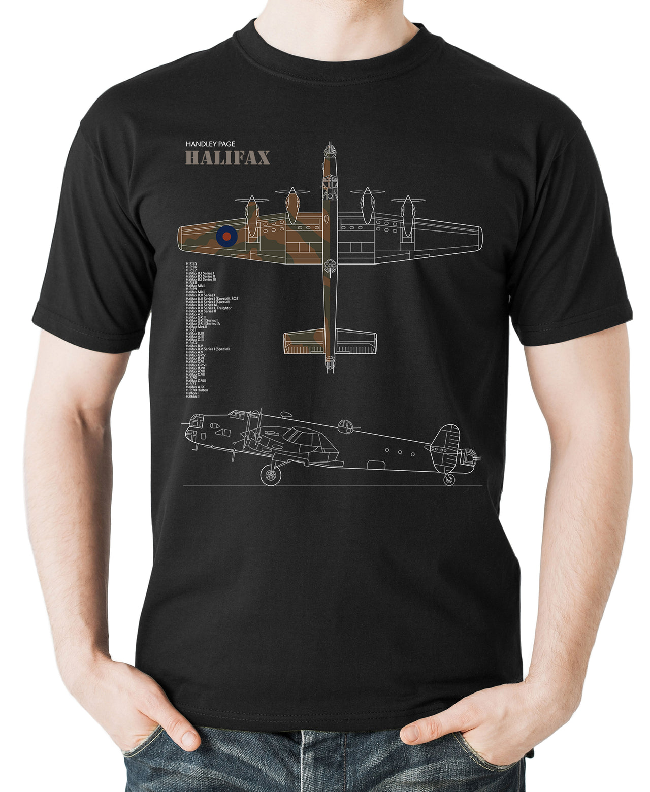 

WWII RAF Halifax Heavy Bomber TShirt 100 Cotton ONeck Summer Short Sleeve Casual Mens Tshirt Size S3XL S