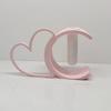 2 Pcs Valentine's Day Heart Vase 3D Printed Pink Heart Shaped Flower Vase Small Decorative Vase for Wedding Party Living Room Shelf Table Centerpiece
